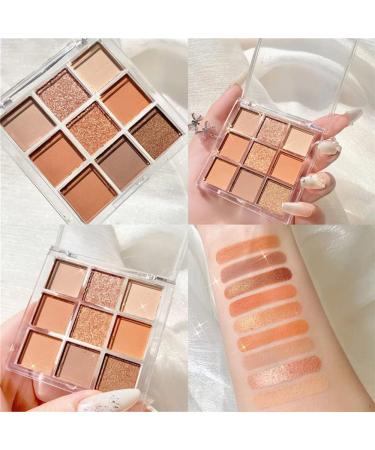 Fashion Waterproof Eyeshadow Palette 9 Colors Shimmer Matte Eyeshadow Makeup Palette Colorful Creamy Texture Eyeshadow Powder (01#) - Buy Online on GoSupps.com