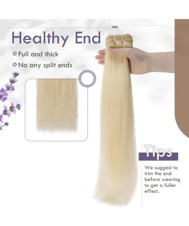 Elailite 100g Brazilian Real Hair Bundle - 50cm #60 Platinum Blonde Sew-In Hair Extensions - Buy Online on GoSupps.com