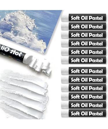 Wanshui 12 Pcs Cream Soft Oil Pastels - Vibrant Artists Grade Colored Chalk Pastels Set - Buy Online on GoSupps.com