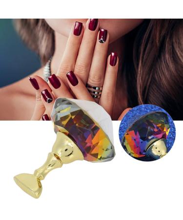 Buy Nail Tip Holder Stand - Crystal Base DIY Nail Art Display | Colorful Magnetic Fake Nail Practice for Salon Manicure - Buy Online on GoSupps.com