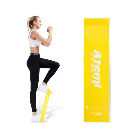 Resistance Bands | Extra Wide Exerise Bands for Glute Training and Leg Workouts | Bands Sold Singly #1 Yellow (X-Light)