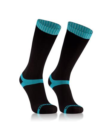 DexShell Waterproof Coolmax Cushioned Inner 3-Layer Laminated Breathable Socks Coolvent for men and women Medium Aqua Blue
