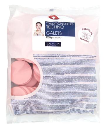 Kosmetex Premium Pink Wax Discs Warm Wax Discs Titanium Pink Wax Discs without Fleece Strips 1kg
