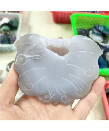 Specimen 80mm Natural Agate geode Carved Butterfly Gemstone Crystal Decoration FigurineStone Natural Stones QINTINYIN Home Goods - Buy Online on GoSupps.com