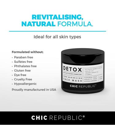 Organic Charcoal and Clay Mask with Kaolin Clay, Rosehip Oil, Vitamin C - Acne & Blackhead Treatment - Buy Online on GoSupps.com