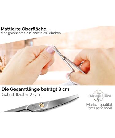 Professional Stainless Steel Nail Scissors - Rounded Tips Extra Sharp & Curved - 8 cm Pedicure Manicure Tool for Precision Cutting - Buy Online on GoSupps.com