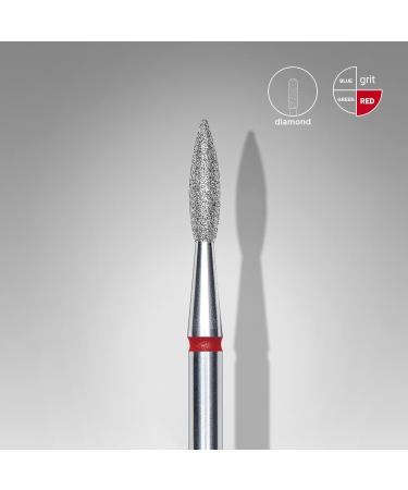 STALEKS PRO - Diamond Bit - Sharp Flame (Red Ring) I Attachment for Nail Cutters I Grinding Attachment for Electric Grinding Equipment I Nail Drill Bit for Apparative Manicures and Pedicures - Buy Online on GoSupps.com