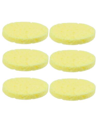Milisten Round Makeup Sponge Face Sponge Loofah Pad Sponge Scrubber Cellulose Face Body Shower Bath Spa Exfoliator Pads Soft Makeup Sponges Remover Pad Yellow