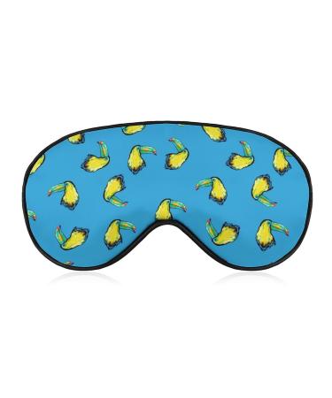 Toucan Pattern Sleep Mask Eye Cover for Sleeping Blindfold with Adjustable Strap Blocks Light Night Travel Nap for Men Women