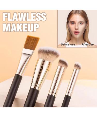 CISKHQR Set of 4 make-up brushes concealer brushes foundation brushes with soft synthetic fibre for concealer liquid foundation - Buy Online on GoSupps.com