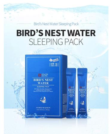 SNP Bird's Nest Water Sleeping Pack - Ultimate Hydration for Dry Skin - 20 Pack - Perfect Gift for Mom Girlfriend Wife - International Shipping Available - Buy Online on GoSupps.com