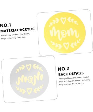 Amosfun 20pcs Cake Decorations Mothers Day Acrylic Mirror Dessert Topper Mother Circle Engraved Disc Mom Cupcake Toppers Acrylic Mirror Disc Mama Bride Baby Food Mirror Plate Golden 5x5cm - Buy Online on GoSupps.com