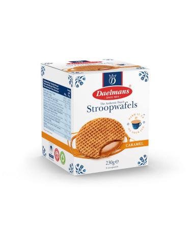 Daelmans Stroopwafels - Caramel Wafers - 230 gram per Cube Box - Authentic Dutch Caramel Waffle - Stroopwaffels 1
