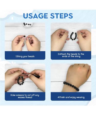 100pcs 8mm Natural Matte Black Onyx Agate Stone Beads for Jewelry Making | Crystal Stretch Cord included - Buy Online on GoSupps.com