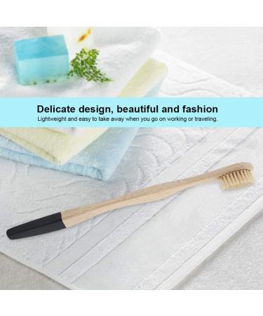 Eco-Friendly Bamboo Toothbrush | Soft Bristle Sustainable Oral Care for Adults | Khaki Color - Buy Online on GoSupps.com