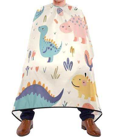 Kigai Cartoon Dinosaur Barber Cape - Waterproof Hair Cutting Cape for Men & Women | Adjustable Snap Closure Professional Salon Hairdressing Cape - Buy Online on GoSupps.com