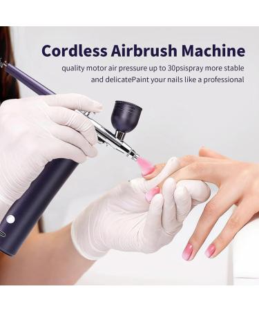 Jbnmvc Airbrush Kit with Compressor 20-30PSI Airbrush with 0.3mm Nozzle for Painting Tattoo Nail Art Model Coloring Easy to Use Black - Buy Online on GoSupps.com