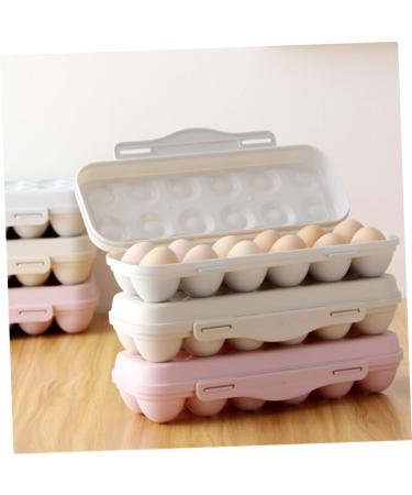 KOMBIUDA 2pcs 12 Mustard Egg Holder for Fridge Eggs Organic Refrigerator Egg Holder Storage Box Plant Avocado Khaki 30X11cm - Buy Online on GoSupps.com