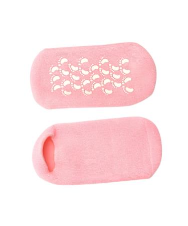 Beavorty 1 Pair Sneaker Heels Moisturizing Socks for Men Ladies Short Sets Stocking Stuffers for Guys Heel Moisturizing Socks Foot Lotion Socks Moisturizing Gel Socks Gel Heel Socks Pink