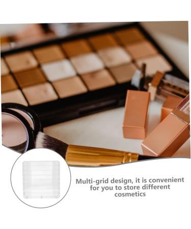 Housoutil 2 sets Display Acrylic Rack Cosmetics Cosmetic Eyeshadow Multipurpose Eye Air Storage Seven-grid 24.2X23.5X7CMx2pcs Transparentx2pcs - Buy Online on GoSupps.com