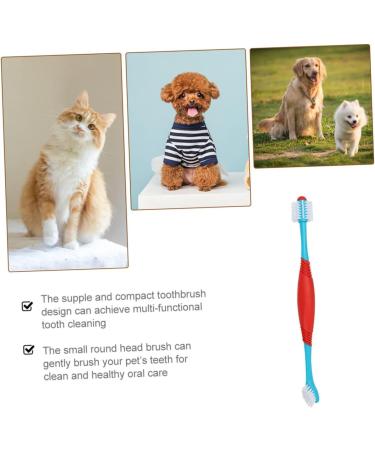 Angoily 4pcs Dual-head Pet Household Puppy Tools Teeth Manual Cleaners for Double-end Convenient Tooth - Buy Online on GoSupps.com