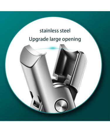 Wide Jaw Opening Anti Splash Nail Clippers Stainless Steel Nail Cutter with Sharp Curved Cutter for Women Nail Trimmer Manicure Tools Nail Clippers with Catcher - Buy Online on GoSupps.com