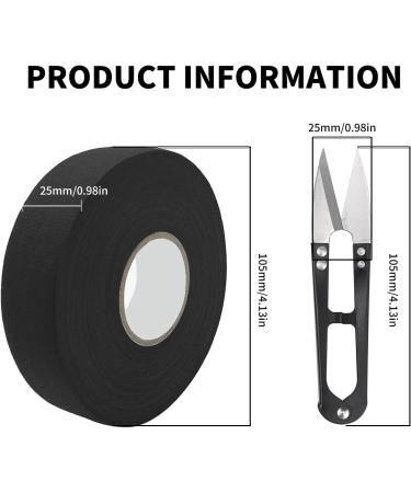Ysooua 25m 25mm Hockey Racket Tape - Spectrum Sports Grip Tape for Ice Hockey Badminton Golf & Tennis - Includes Scissors - Durable Black Handle Tape - Buy Online on GoSupps.com