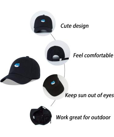LANGZHEN Cotton Baseball Cap for Infants - Adjustable Cute Animal Hat (S-Embroidered-Black) - Buy Online on GoSupps.com