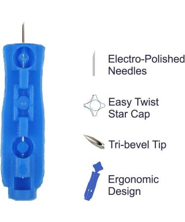 Control D Lancing Device with 100 Round Lancets - Easy Blood Glucose Testing - Buy Online on GoSupps.com