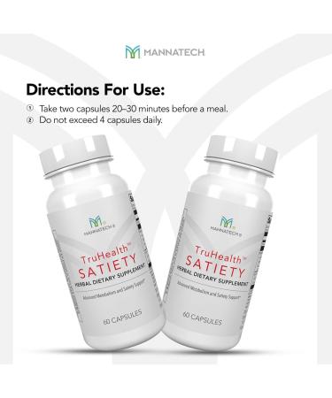 Mannatech - TruHealth Satiety - Encourages Mindful Eating & Balanced Habits Gut Health Formula with MetaboBiome Blend & Chromium - 60 Capsules - Buy Online on GoSupps.com