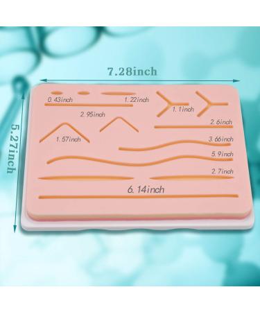 Medarchitect Upgraded 3-Layer Suture Pad with Wounds - Anti-Slip Base - Durable for Suturing Practice - Buy Online on GoSupps.com