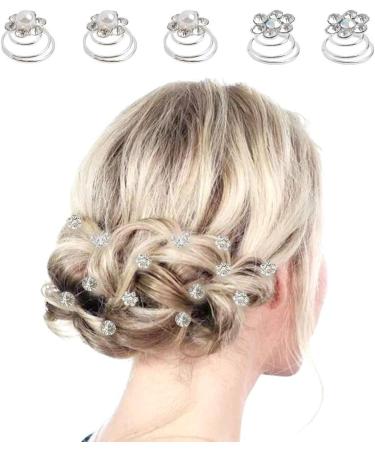 Doduos 60-Piece Wedding Hair Accessories Set - Pearl & Rhinestone Spiral Hair Clips for Brides Parties & Special Occasions - Buy Online on GoSupps.com