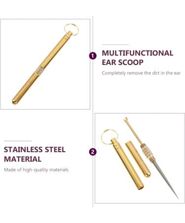 4pcs Metal Cleansing Keychain Professional Scoops Tools Multipurpose Spoons Wax Holder for Scoop in Camping Gifts Portable Removal Remover Earwax Multi-functional Pick Steel Spoon 1 - Buy Online on GoSupps.com