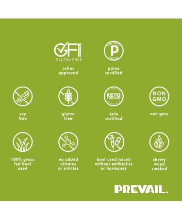 Prevail Grass Fed Beef Jerky 3 Pack | Low Sodium, Keto, Paleo | 12g Protein, Soy & Gluten-Free - Buy Online on GoSupps.com