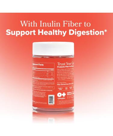 O Positiv URO Fiber Gummies for Adults, 60 Count (Pack of 1) - Prebiotic Chicory Root Inulin Fiber Supplement - Daily Gummy Fiber for Digestive Gut Health - Non-GMO, Vegan & Cruelty-Free - Buy Online on GoSupps.com