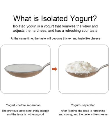 Tewzafiya Fine filter strainer yogurt strainer with lid 1100 ml reusable yogurt whey separator homemade Greek yogurt strainer for making thick Greek yogurt soybean milk - Buy Online on GoSupps.com