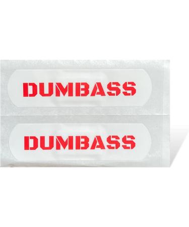 Dumbass Bandages - Funny Insult Adhesive Bandages | Adults First Aid for Scrapes and Cuts | Cool Fathers Day Gift | 20 Count - Buy Online on GoSupps.com