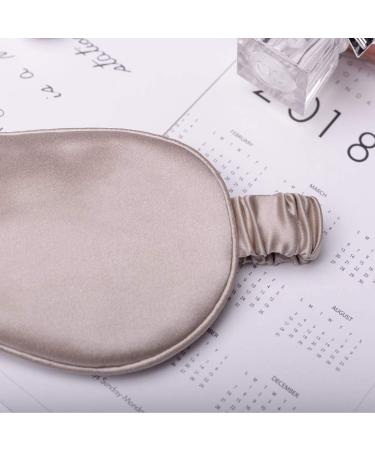 Yanser Luxury 100% Mulberry Silk Sleep Mask - Anti Aging Eye Cover - Ultra Soft & Comfy - Caramel - Buy Online on GoSupps.com