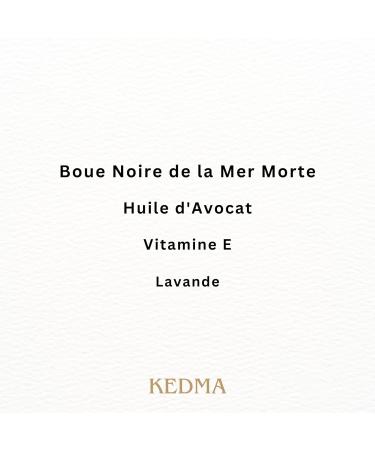 Kedma - Purifying Black Mud Mask - Eliminates Impurities and Refines Pores - For All Skin Types - Enriched with Lavender and Avocado - 50g - Buy Online on GoSupps.com