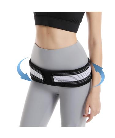 INDEEMAX Sacroiliac Joint Hip Belt - Pain Relief Brace for Sciatica & Lower Back Support (XL-XXL) - Universal Fit for Men & Women - Black - Buy Online on GoSupps.com