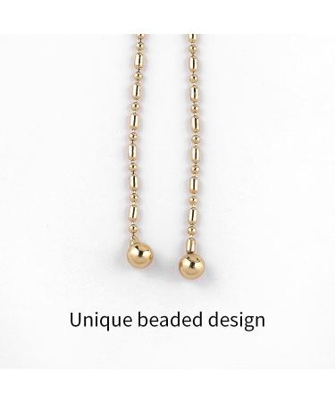 Gold Beaded Hair Chain 2Pcs Set with Bobby Pin - Multistrand Extension Hair Accessories for Women/Girls - Buy Online on GoSupps.com