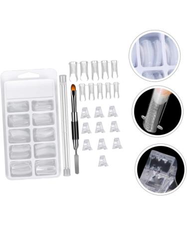 Ipetboom Manicure Kits 1 Set Nail Set Nail Art Nail Tips Clip Nail Clips Tool Plastic Finger Extension Clip Manicure Kit Forms Stainless Steel and Nylon Fiber Manicure Tools White Crystal - Buy Online on GoSupps.com