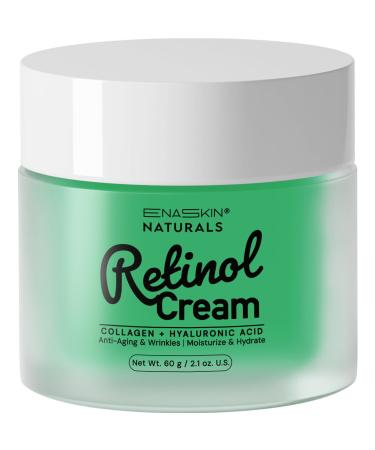 Retinol Moisturizer Face Cream Anti-Wrinkles: Collagen Night Cream for Face and Neck Anti Aging - Face Wrinkles Reducer With Hyaluronic Acid and Niacinamide Facial Firming Skin Care Lotion 2.1 Fl Oz