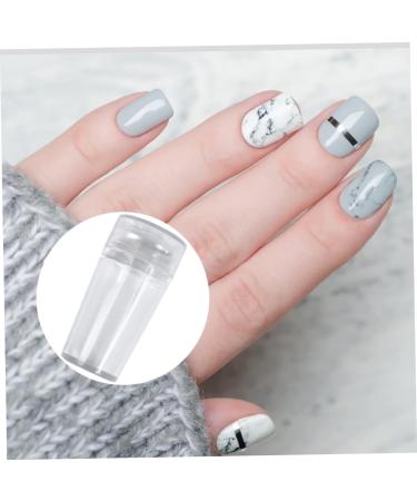 Beatifufu 4 Fully Transparent Handle with Lid Silicone Seal Nails Accessories Jelly Stamper for Nail Art Nail Polish Nail Art Stamping Kit Nail Kit for Manicure Tools Image Plastic - Buy Online on GoSupps.com