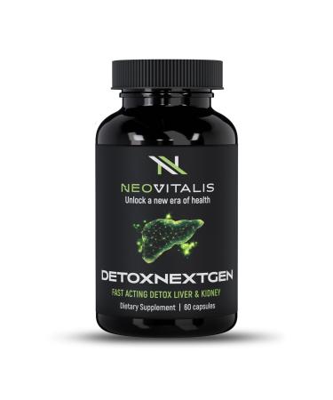 DetoxNextGen Advanced Fast-Acting Detox Liver & Kidney Support Supplement with Milk Thistle & Dandelion Root - Promotes Natural Cleansing & Toxin Removal Dietary Supplement | 60 Capsules