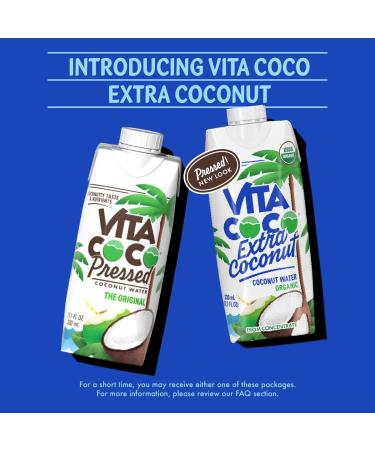 Vita Coco Organic Coconut Water Pressed | More Coconutty Flavor | Natural Electrolytes | Vital Nutrients | 11.1 Fl Oz (Pack of 12) - Buy Online on GoSupps.com