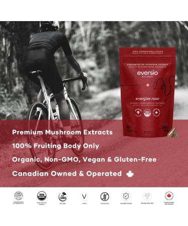 ENERGIZE NOW by EVERSIO WELLNESS - Organic Cordyceps Mushroom Supplement - 8:1 Cordyceps Militaris Extract in 60 Vegan Capsules (500mg) - Cordyceps Mushroom Capsules Made with Organic Extract from Real Mushrooms and NO GRAIN - 32% Verified Beta-D-Glucans! - Buy Online on GoSupps.com