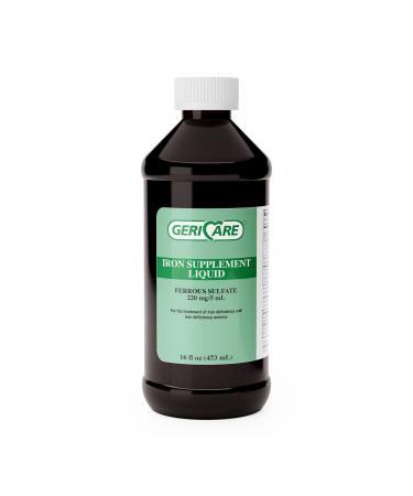 Geri-Care Mineral Supplement Iron 220 mg Strength Liquid 16 oz Q701-16-GCP - Sold by: Pack of One 16 Fl Oz (Pack of 1)