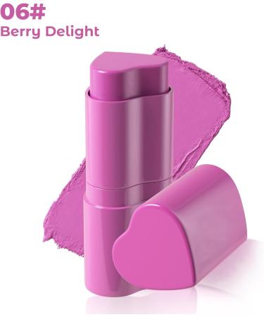 Blush Cream Heart Shaped Contour Blush 2in1 Blusher Cream for Women Girls Facial Beauty Makeup LipEye Cheeks 06 - Buy Online on GoSupps.com