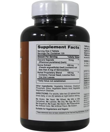 American Health: Tam Herbal Laxative 250 tabs (4 Pack) - Buy Online on GoSupps.com